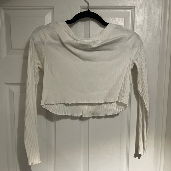 Button up long sleeve crop cardigan - Picture 3 of 3